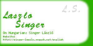laszlo singer business card